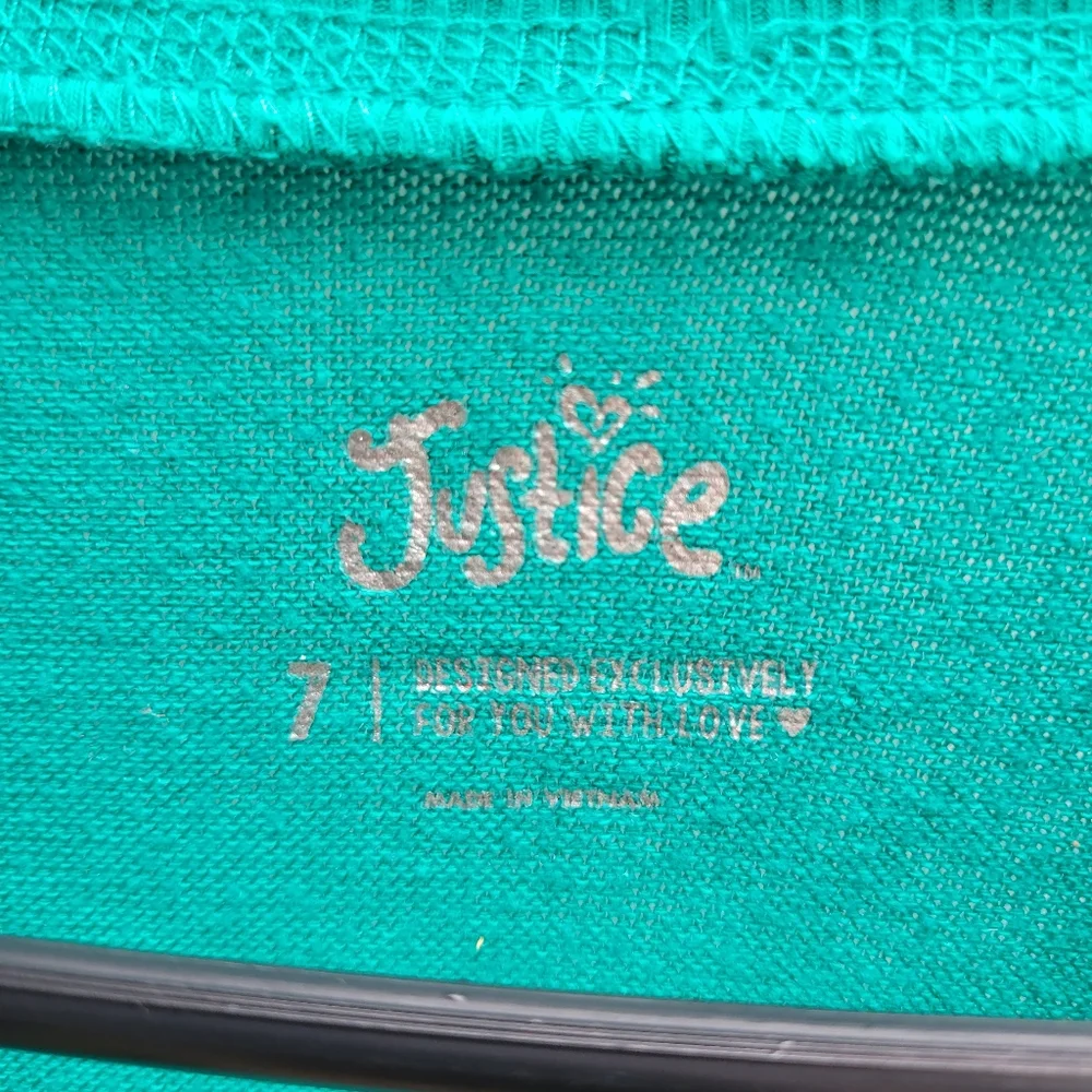 Justice long sleeve popcorn and drink sweater shirt top glitter sparkle 7